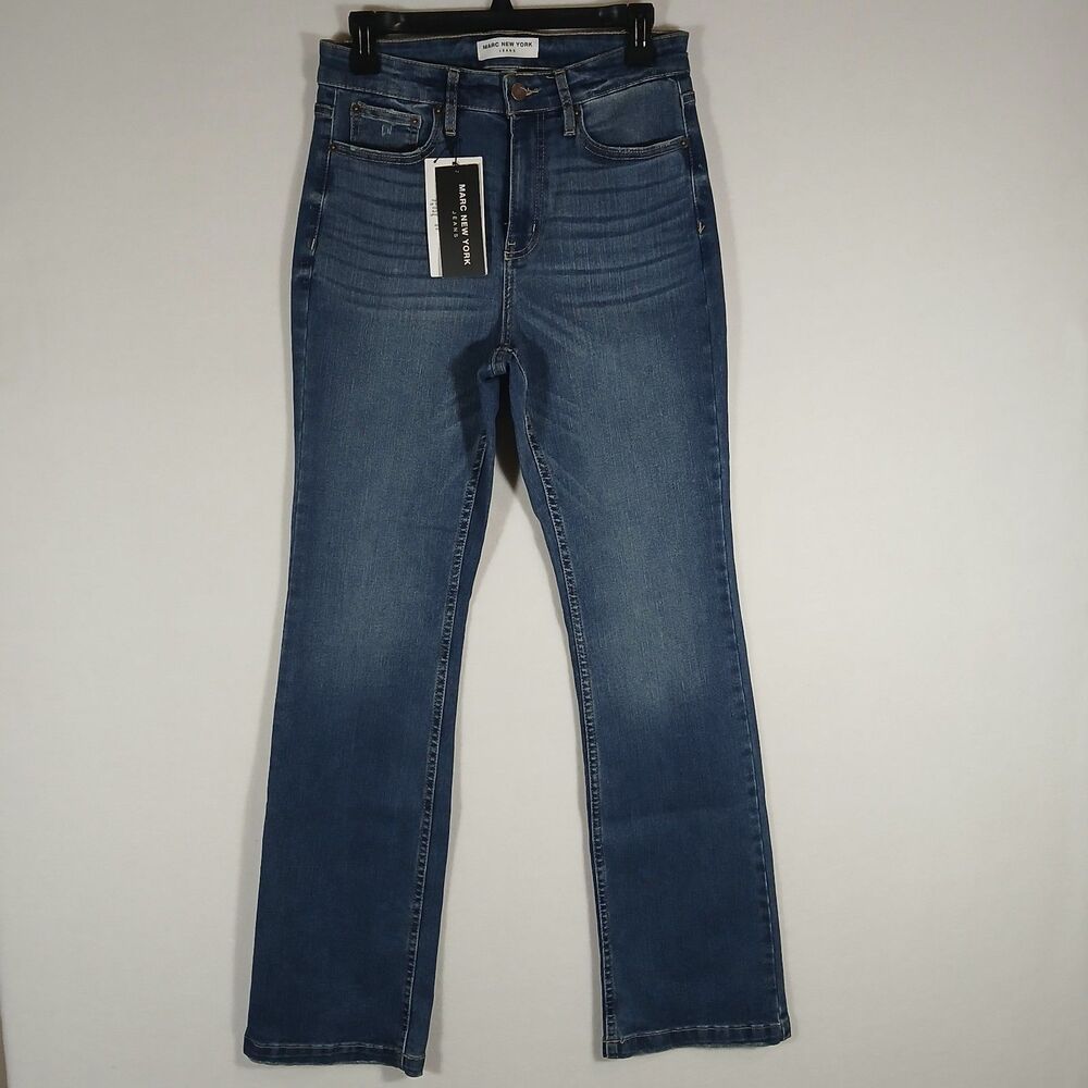 NWT Marc New York Jeans Women's High Rise Straight Boot Cut Size 8 Denim #508